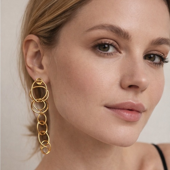 Completed Works Gold Vermeil Mismatched Drop Earrrings - Picture 3 of 3